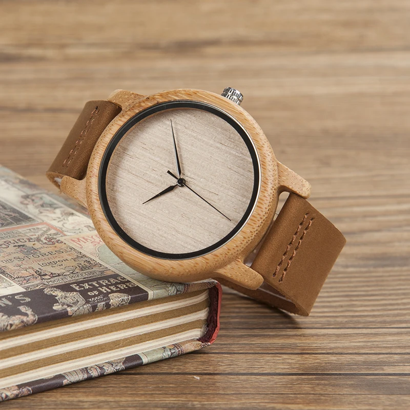 BOBO BIRD Mens Watches Top Brand Luxury Women Watch Wood Bamboo Wristwatches with Leather Strap Customized DROP SHIPPING