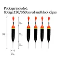 5 piezas de 15g, color negro