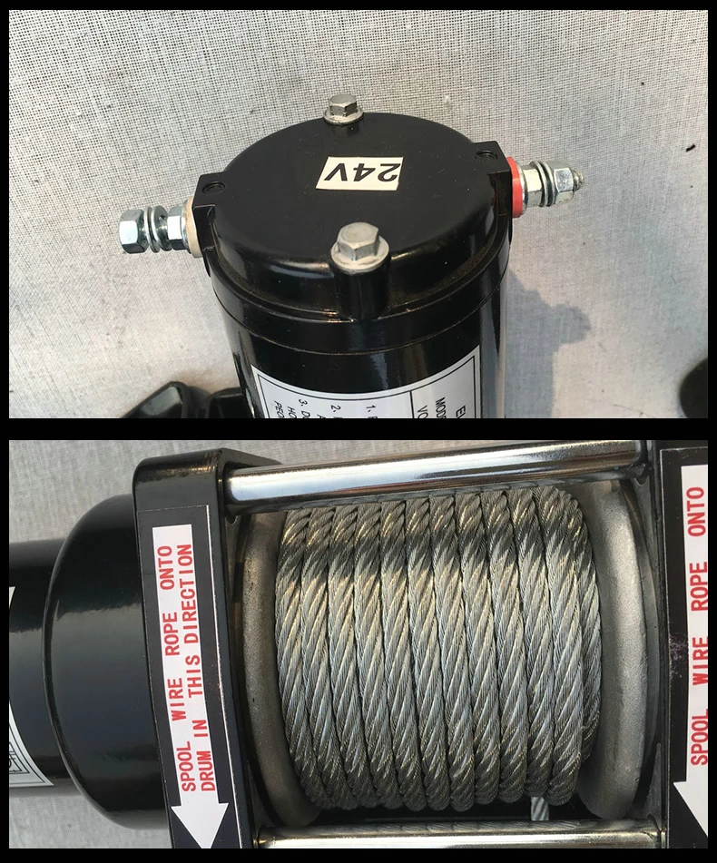 4000lbs12V-24V ポータブル銅コアモーターウインチ電源回復ウインチケーブルウインチキット ATV ウインチトレーラートラックトラック