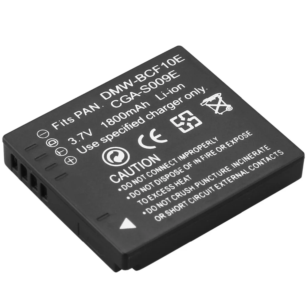 Batería de cámara de CGA-S009E Probty CGA S009E + cargador Dual USB para Panasonic DMC-FS12 FS15 FS25 FS4 FS42 FS6 FS7 FX40 FX48 FH22, 2 uds.