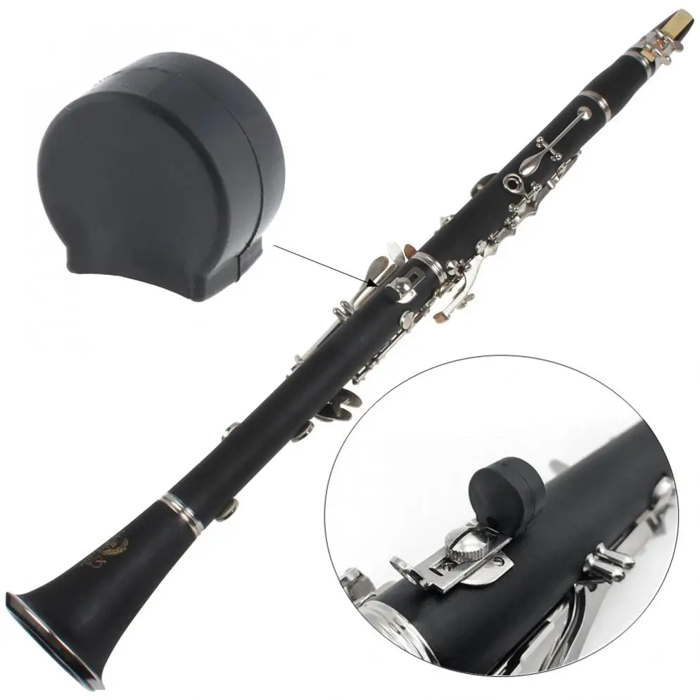 Rubber Clarinet Black Thumb Rest Saver Cushion Pad Finger Protector Comfortable for Clarinet