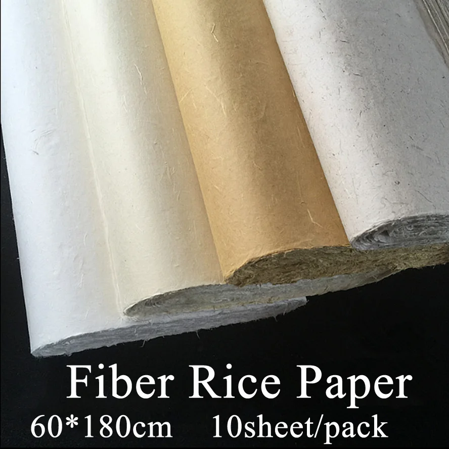 60*180cm Chinese Painting Rice Paper Calligraphy Drawing Paper Fiber Xuan Paper Yunlong Artist treasures Painting supply