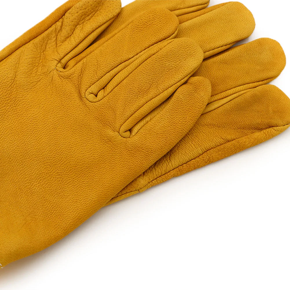 Un par de guantes protectores para apicultura, red de piel de cabra para mantener las abejas, mangas largas ventiladas, equipo y herramientas de