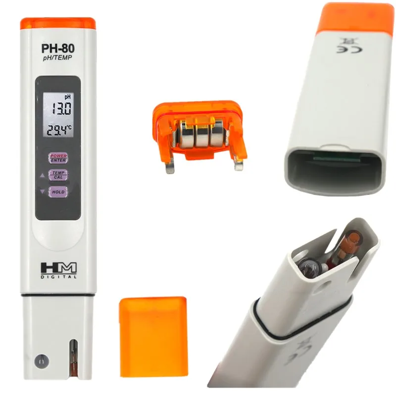 PH-80 2 in 1 ATC HM Digital pH and Temperature HydroTester with One-touch automatic digital calibration and Datahold 40% off