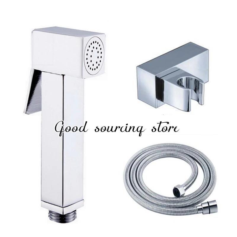 square bidet set, include spray gun, shower hose, shower holder