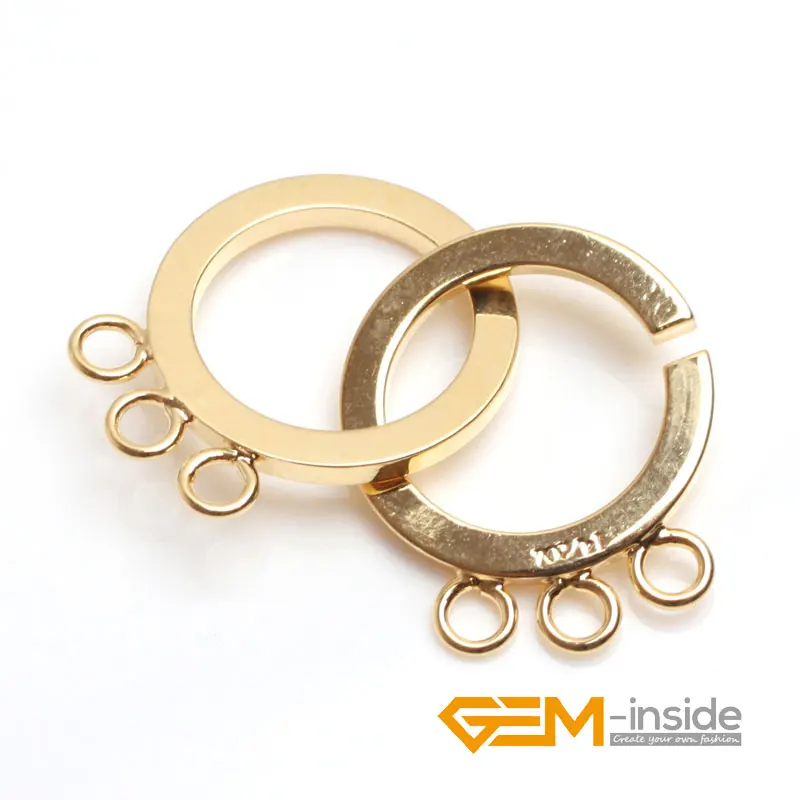 14 Gold Filled Hook & Eye Toggle Clasp 12mm 16mm DIY Neckalce Bracelet Jewelry Clasps and Closures One Piece To Sale