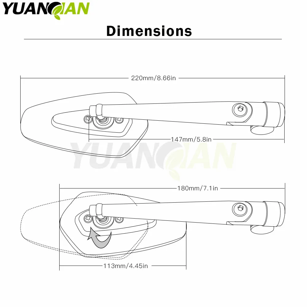 Motorcycle Mirrors motorbike moto CNC Rearview side Mirror Aluminum For honda PCX 125/150 PCX125/150 PCX150 PCX 150 all year