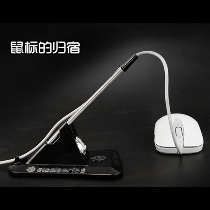 Mouse Bungee Rope Clip - Flexible Mouse Bungee Rope Clip Wire Cable Organizer Holder Line fixer White