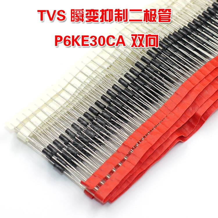 جديد P6KE30CA تلفزيونات صمام قمع ثنائي الاتجاه 30 فولت 600 واط مستقيم DO-15