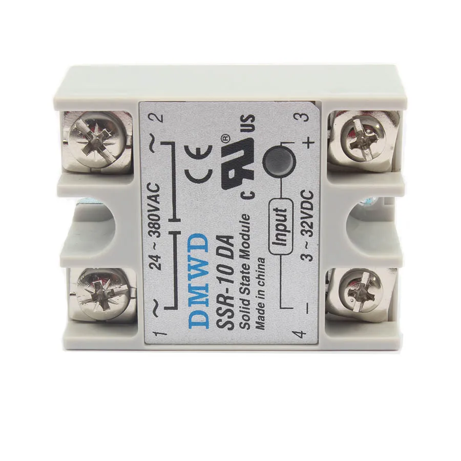 1PC Solid State Relay SSR-10DA SSR-25DA SSR-40DA 10A 25A 40A actually 3-32V DC TO 24-380V AC SSR 10DA 25DA 40DA DMWD