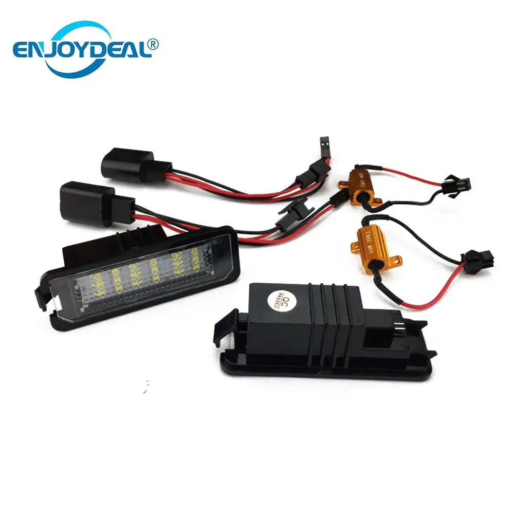 

2pcs Bright White 18 LED License Plate Light Lamp With Decoder for VW GOLF4 GOLF7 2012.10- Number Plate Light