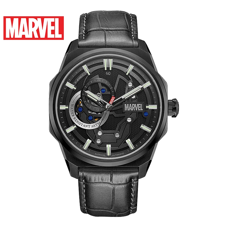 

Disney official original Marvel Avengers Iron Men AUTOMATIC watch Waterproof Male Full stainless Steel Luxury SAPHIRE CRYSTAL