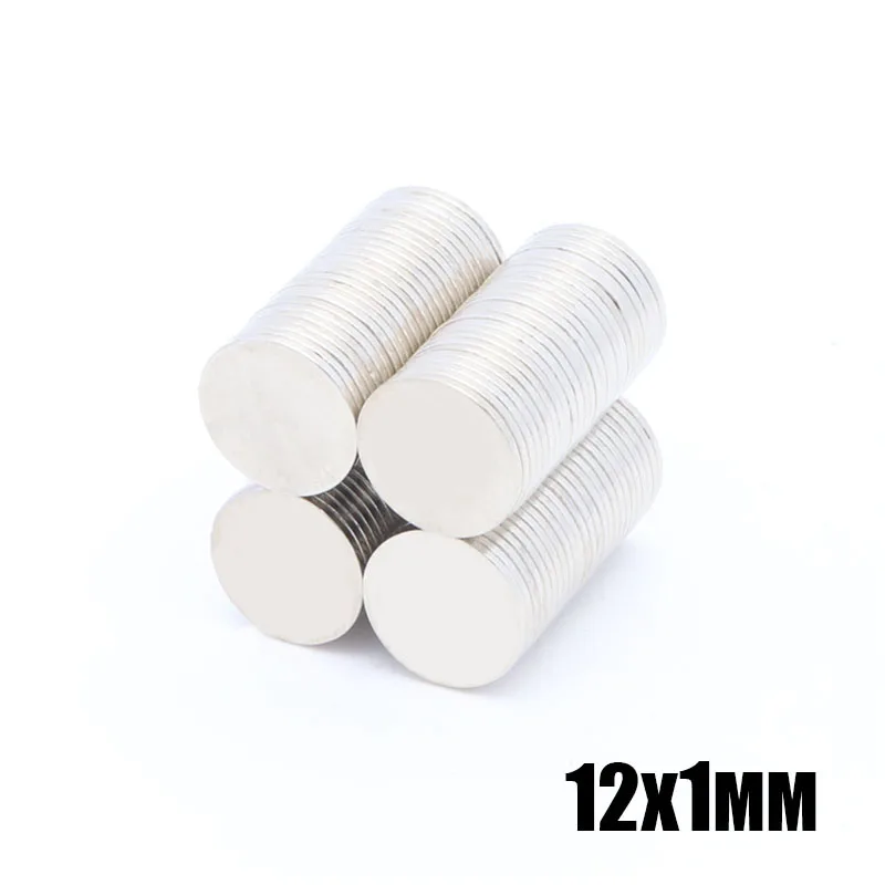 100 pz 12mm x 1mm magnete a disco rotondo Super forte 12x1mm terre Rare neodimio N35 magnete circolare magnete permanente 12mm * 1mm