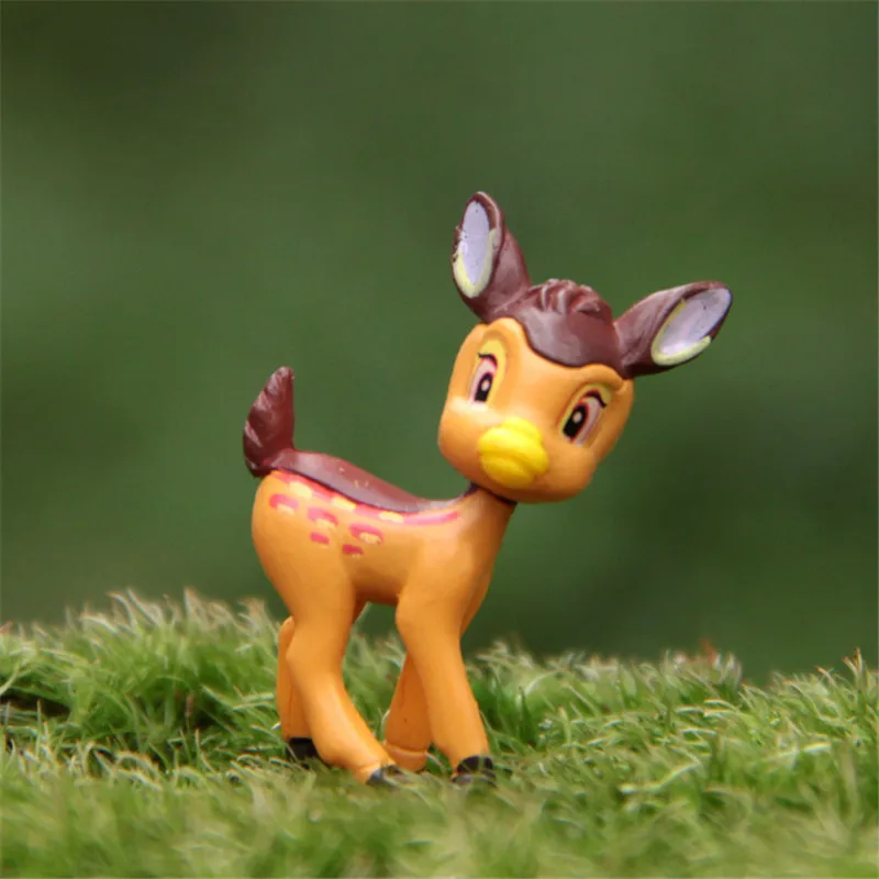 4 Styles Bambi Mini Figures Q Version Bambi PVC Action Figure Toys Collection Model Toy For Home Decor Birthday Xmas Gift