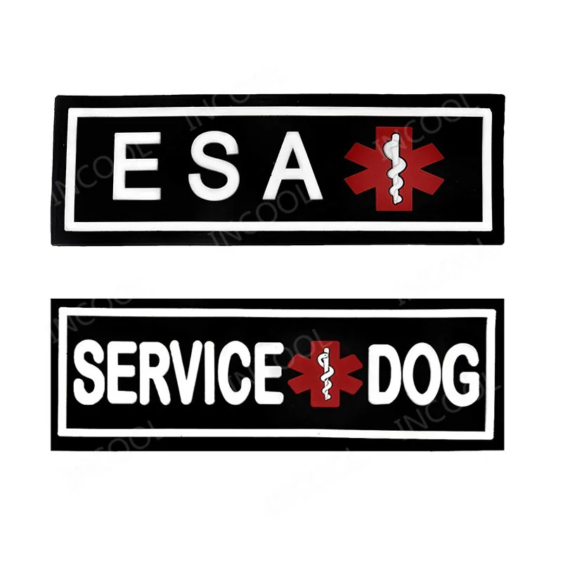 Parche PVC para perro de servicio – insignia goma arnes tactico