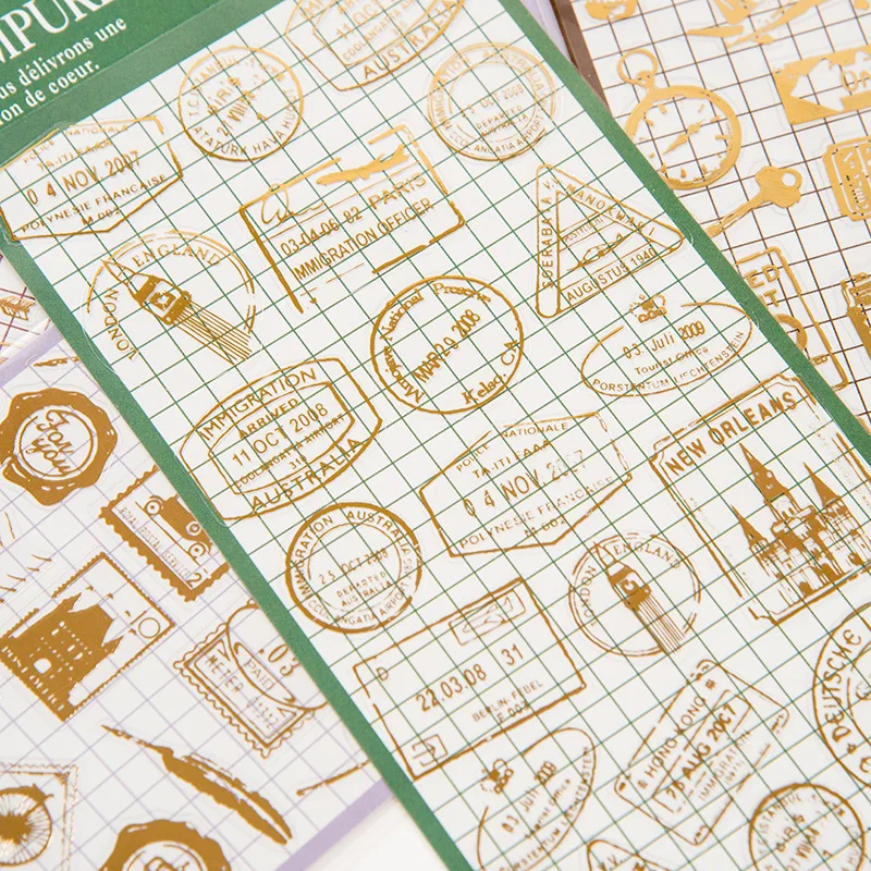 1 Pc Retro PVC Transparent Stickers Travelers Notebook Diary Sticker Planner Accessories Handmade Sticker Office School Supplies