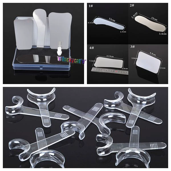 

1set/4pcs Intraoral Dental Clinic photography Mirror+ 10pcs Retractor Cheek Lip Mouth Opener For Dental surgery for dental item