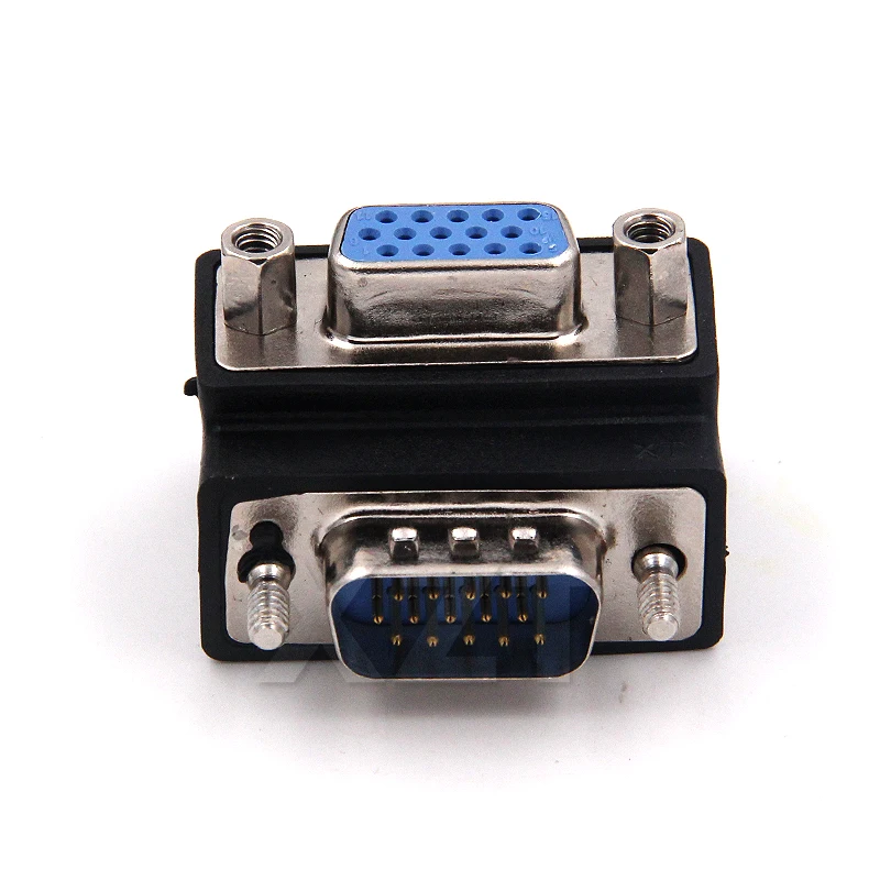 90 Degree Right Angle VGA SVGA Male to Female Converter Angle Adapter  Drop Shipping for 15pin TV Cable Connector