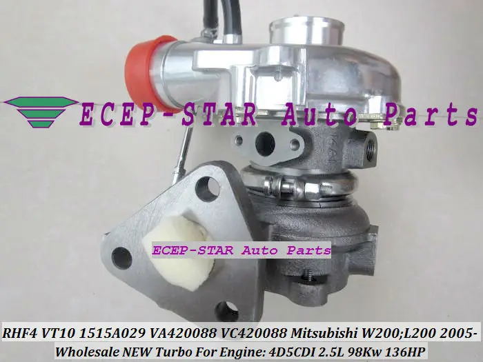 Free Ship RHF4 VT10 1515A029 VA420088 VB420088 VC420088 Turbo Turbocharger For Mitsubishi W200 L200 truck 2006 4D5CDI 2.5L 98KW