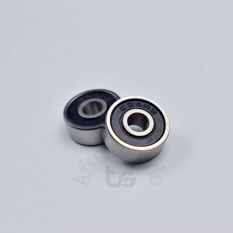 624RS 4*13*5(mm) Bearing 10pcs  free shipping chrome steel Rubber Sealed High speed Mechanical equipment parts