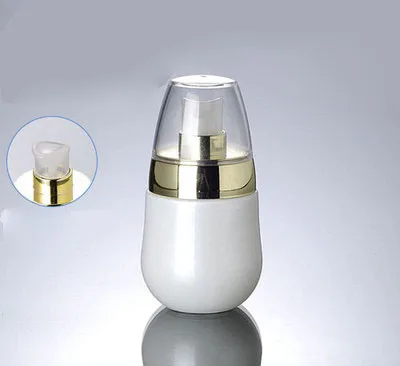 

30ml white glass lotion with gold lid bottle ,30ml white color glass press pump bottle ,1 ounce cosmetic container glass bottle