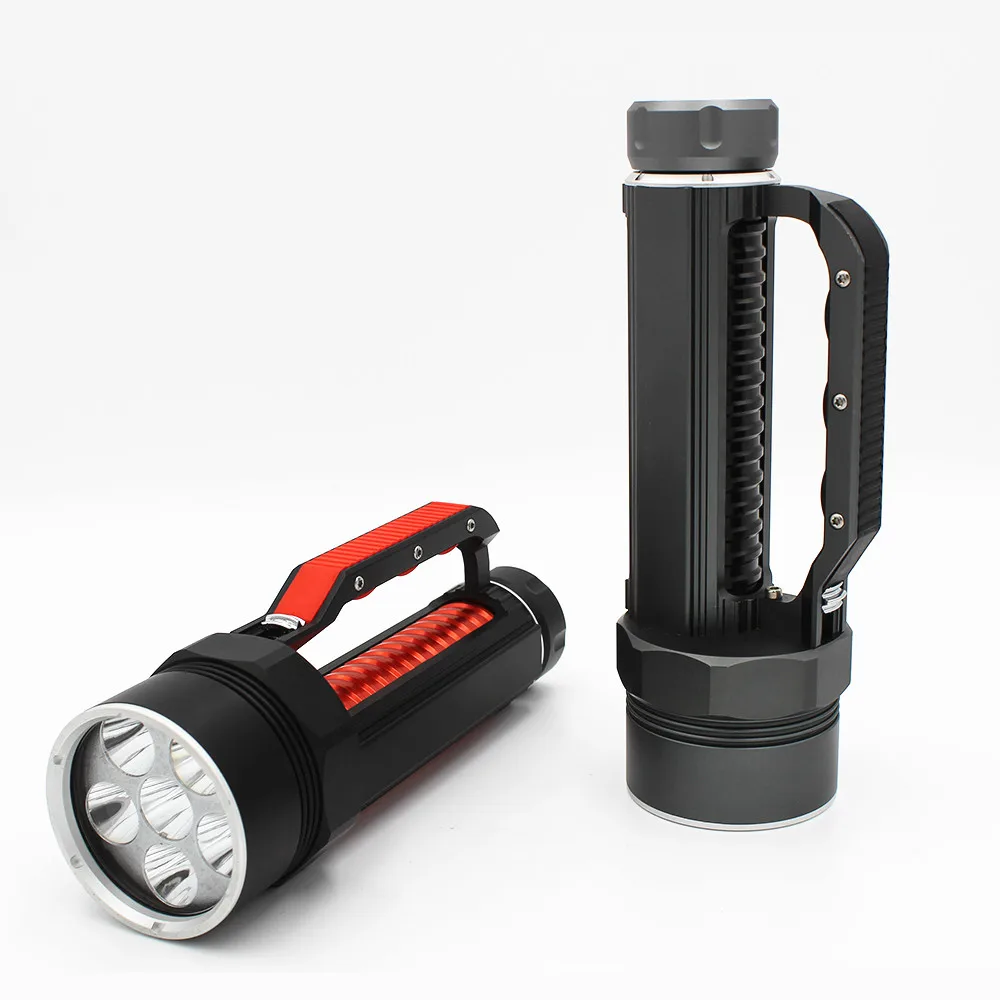 Diving Light 6 x L2 7200LM Diving flashlight Waterproof lamp Scuba Underwater 100M work torch + 2x 32650 batteries +Charger