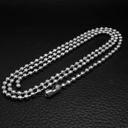 2mm Stainless Steel Ball Beads Chain For Necklace Bracelet DIY Jewelry Accessories Women Bag Handbag Keychain Dog Tag Chain