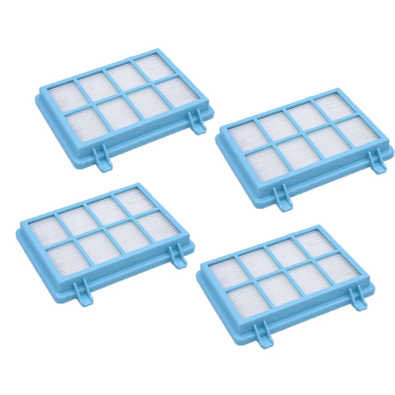 4 x  Blue Hepa Filter For Philips Power Pro Compact FC9331/09 FC9332/09 FC8010/01 Vacuum Cleaner Accessories Post Filters