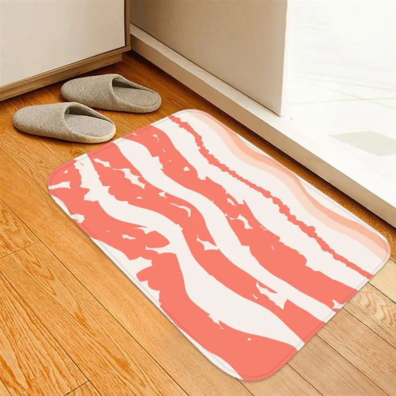 Creative Food Pattern Floor Mat Printing Polyester Absorbent Non-Slip Carpet For Home Bathroom Kitchen Living Room