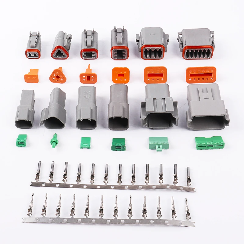 

5SET 2/3/4/6/8/12 Pin Waterproof Electrical Automotive Wire 14-18 AWG Grey Block button for Deutsch Connector Motor Car