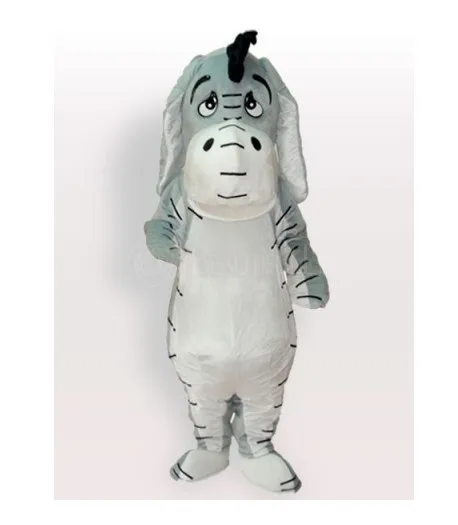 mascot Grey Donkey Mascot Costume Donkey Animal Christmas Halloween Fancy Dress Outfit Suit