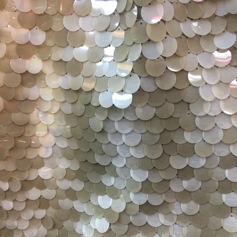 GLace 1Y/lot Fashion quality knit sequins glitter mesh fabric textile women dress wedding decoration TX1152