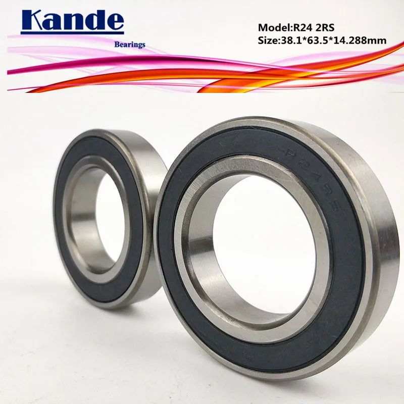 

Kande Bearings R24 2pcs ABEC-1 R24 2RS Inch Bearing 38.1*63.5*14.288mm R24RS R242RS R24 2RS