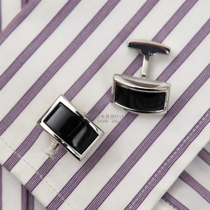 KFLK Jewelry shirt cufflinks for mens Brand  Black Cuff link Fashion Button High Quality Luxury Wedding Groom Male guests