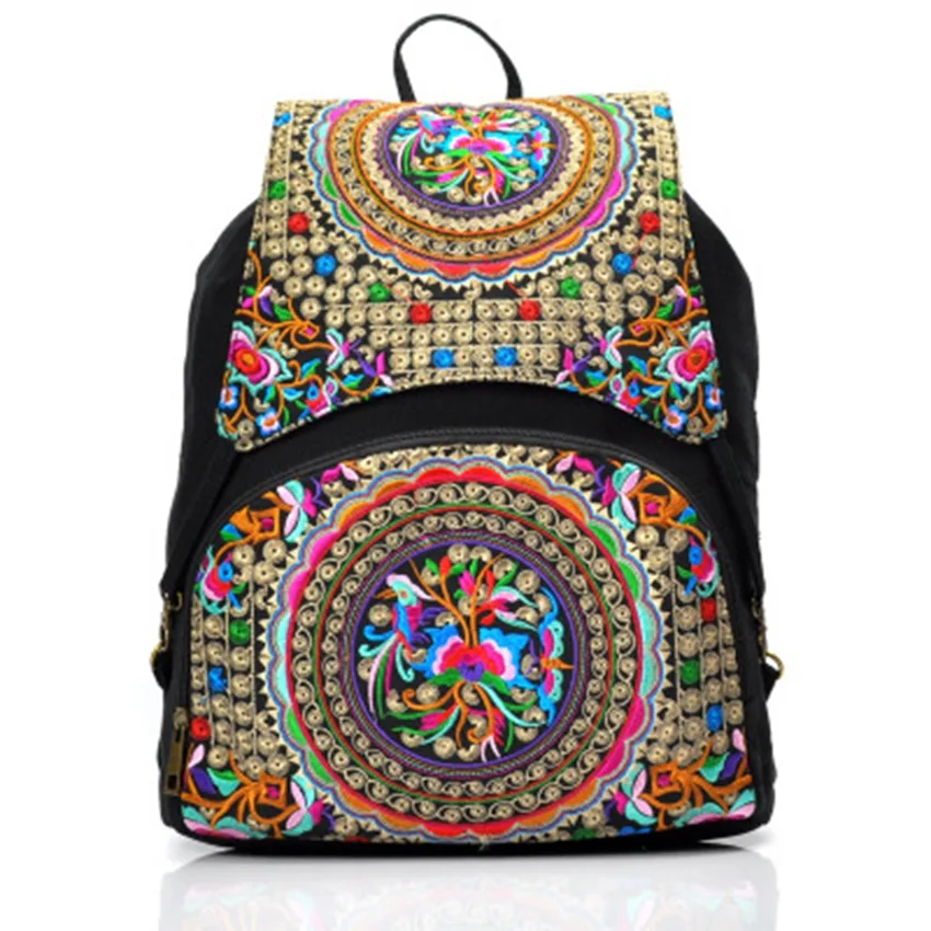 

2019 new national wind shoulder bag wholesale National embroidery bag shoulder bag embroidered backpack wholesale