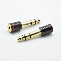2pcs Gold plated 6.35mm 1/4\