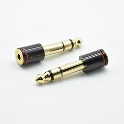 2pcs Gold plated 6.35mm 1/4