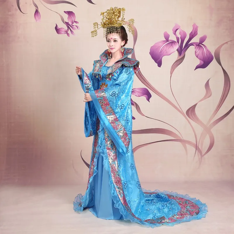 New Brand Designer traditional hanfu female Clothing Chinese ancient queen costume princess big Tailed dramaturgic Dress