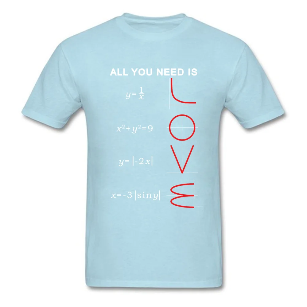 Geometric Algebra Equation Graph Tshirts A ll You Need Is Love Math Science Problem Black Fashion TeeShirt Plus Size New T Shirt