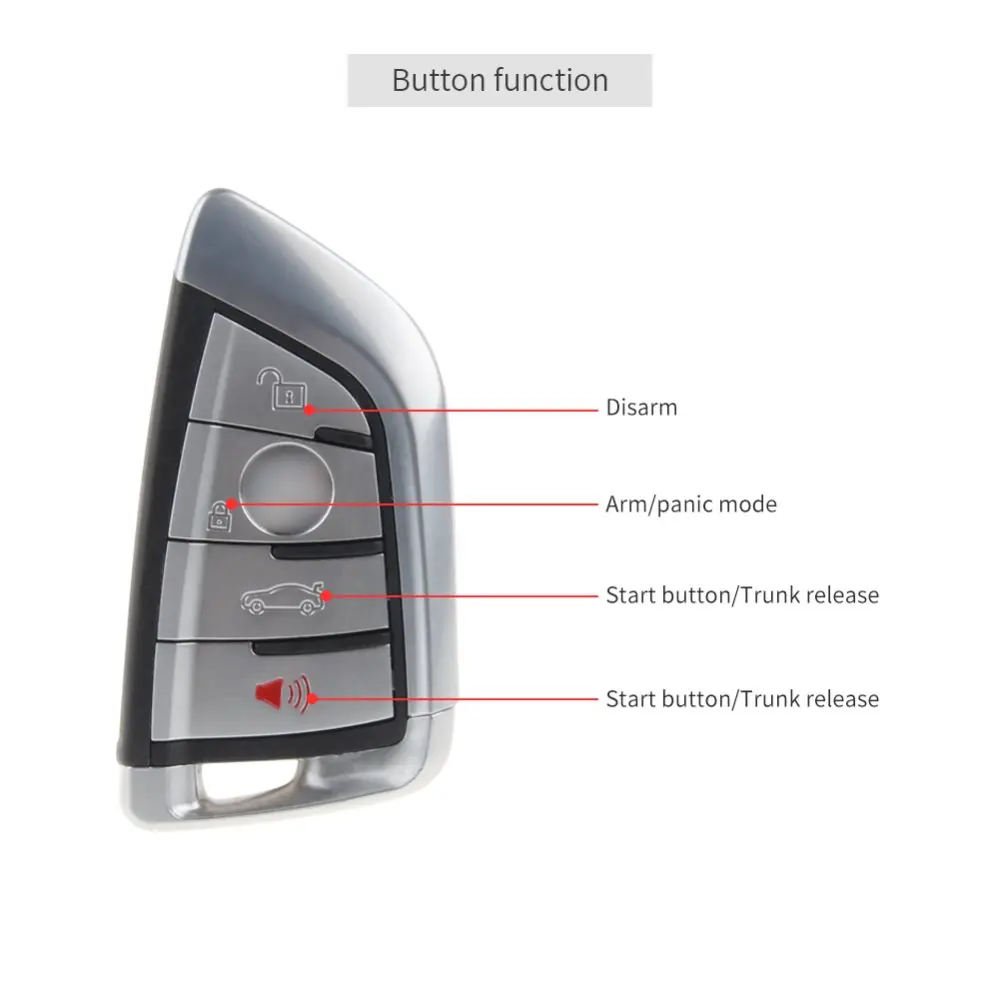 Top EASYGUARD Universal nirkabel pasif masuk Alarm mobil mulai jarak jauh tombol tekan Kit kata sandi masuk antimaling