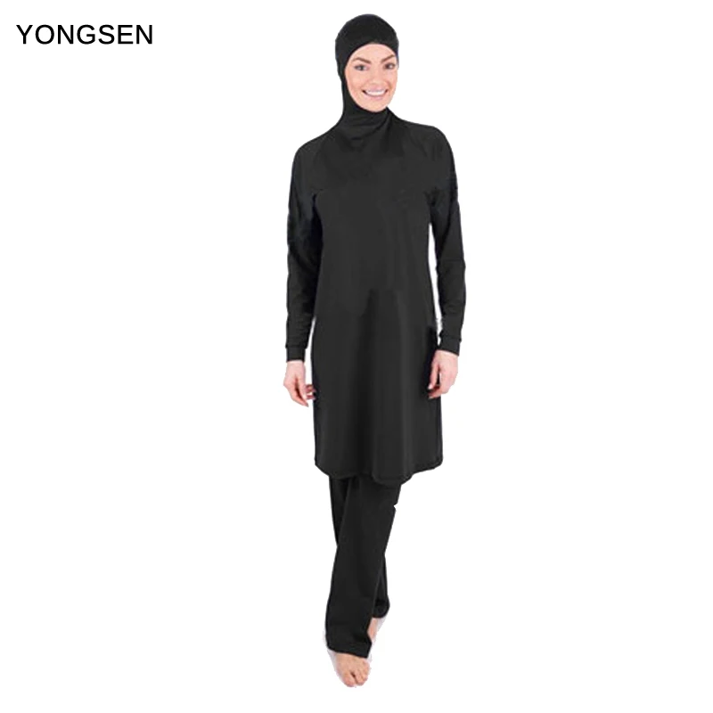 YONGSEN Full Coverage Modest Muslim Swimwear Islamic Swimsuit for Women Arab Beach Wear Hijab Swimsuits Bathing suit Burkinis