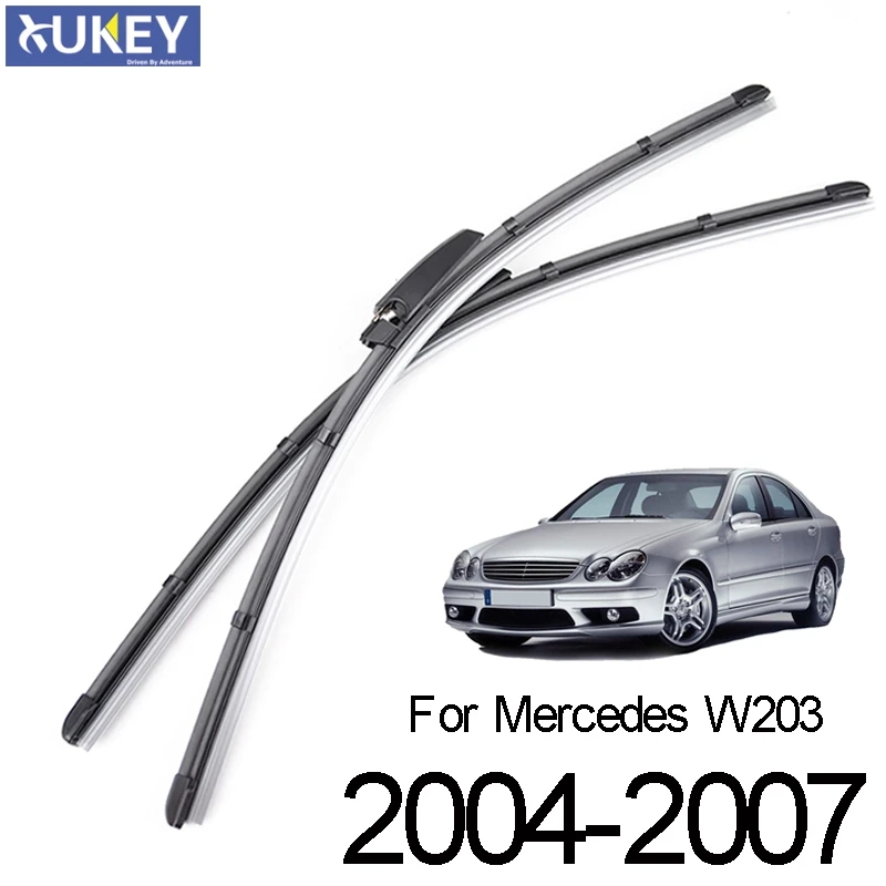 Xukey 2Pcs Front Windscreen Wiper Blades For Mercedes-Benz C-class C160 C180 C200 C230 C240 C280 C350 C32 C55 W203 2004 - 2007