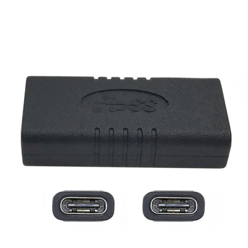 1 buah USB-C 10Gbps USB 3.1 tipe-c 24Pin adaptor ekstensi Female ke Female untuk ponsel & Laptop
