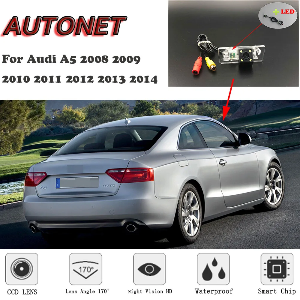 

AUTONET HD Night Vision Backup Rear View camera For Audi A5 2008 2009 2010 2011 2012 2013 2014 CCD/license plate Camera