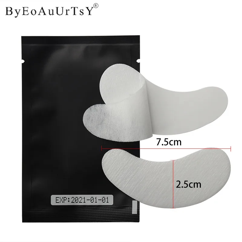 50/100/200 pairs New Black Paper Patches Eyelash Under Eye Pads Lash Eye lash Extension Paper Patches Eye Tips Sticker Wrap Tool