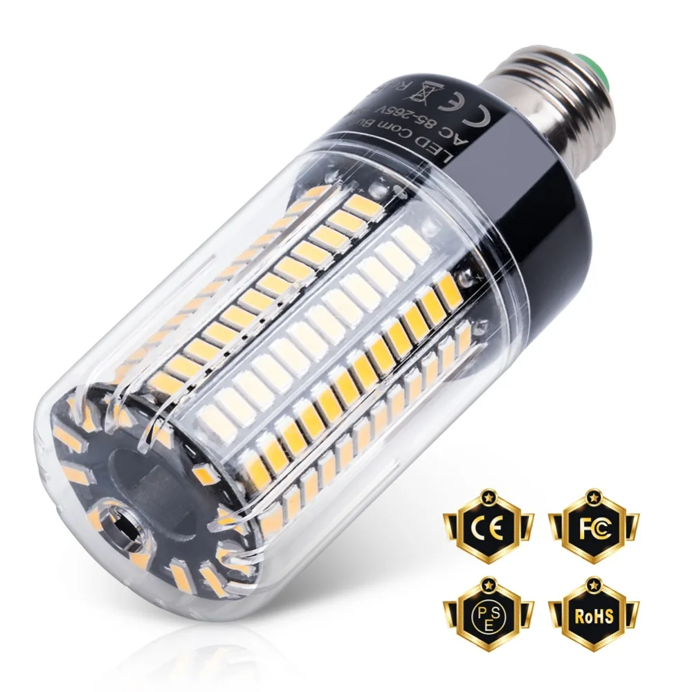 Bombilla LED E27, 220V, luz de maíz, lámpara E14, 28, 40, 72, 108, 132, 156, 189, 110V, 5736 SMD, ampolla 3,5 W, 5W, 7W, 9W, 12W, 15W, 20W