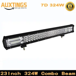 23inch 324W 3-Row Led Work Light Bar Car Combo Beam Fog Lamp for Offroad Trucks ATV SUV 4x4 4WD Led Bar 12V 24V