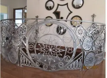 

Hench 100% handmade forged custom designs rod iron porch railing