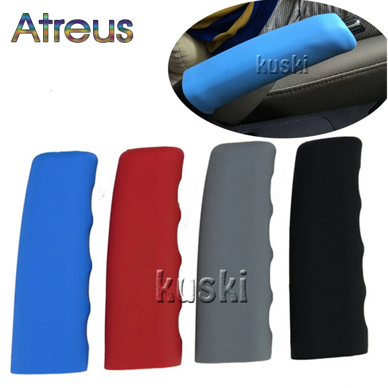 Atreus1pcs Silicone non-slip car hand brake Cover for Abarth Fiat 500 BMW E60 E36 E34 Mercedes Benz W204 Volvo XC90 V70