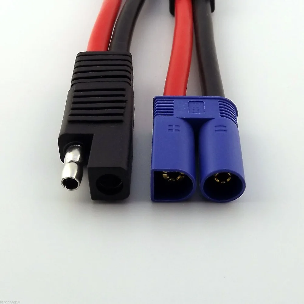 1pcs EC5 Male Plug Connector to SAE Power Automotive Adapter Cable Wire 10AWG 13cm